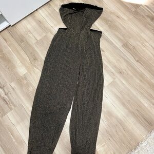 Elegant Black and Gold Jumpsuit